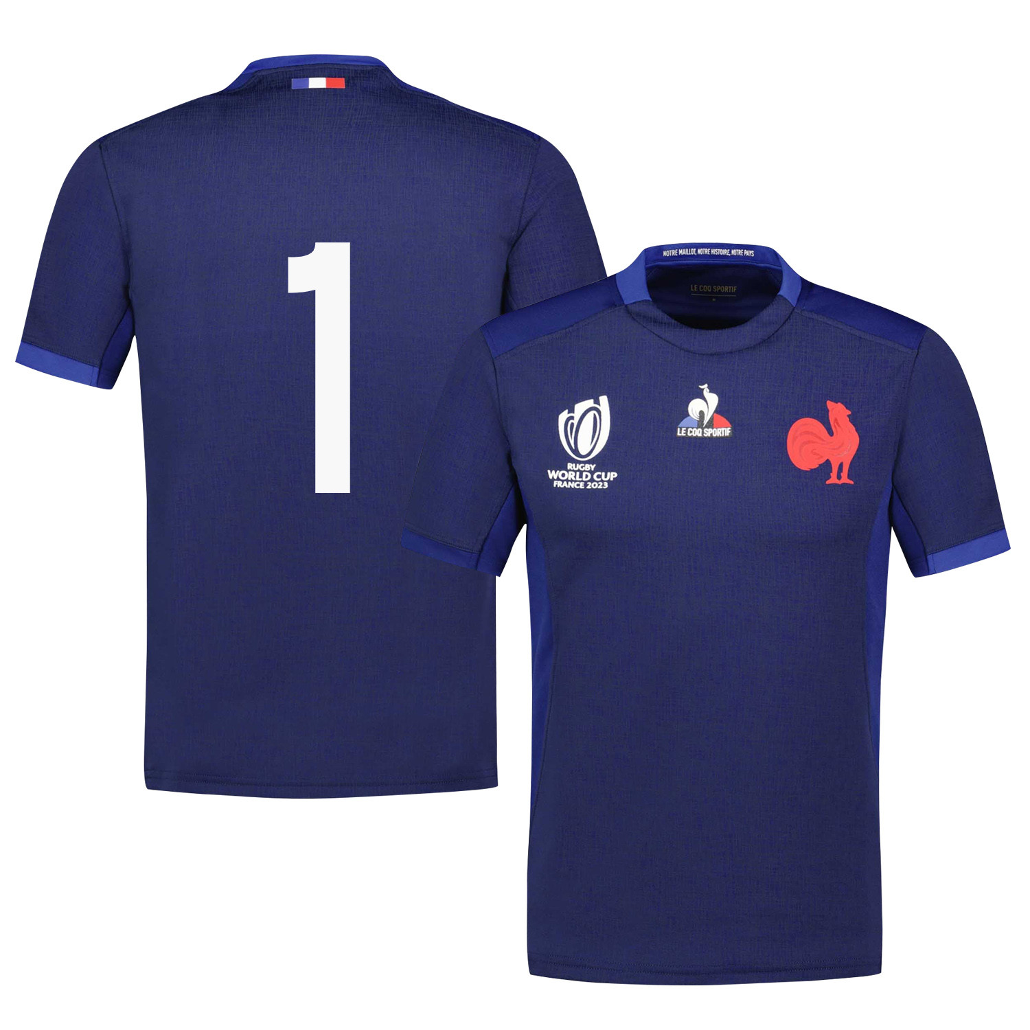 Cyril Baille 1 France Rb World Cup 2023 Home Jersey – Navy, Men