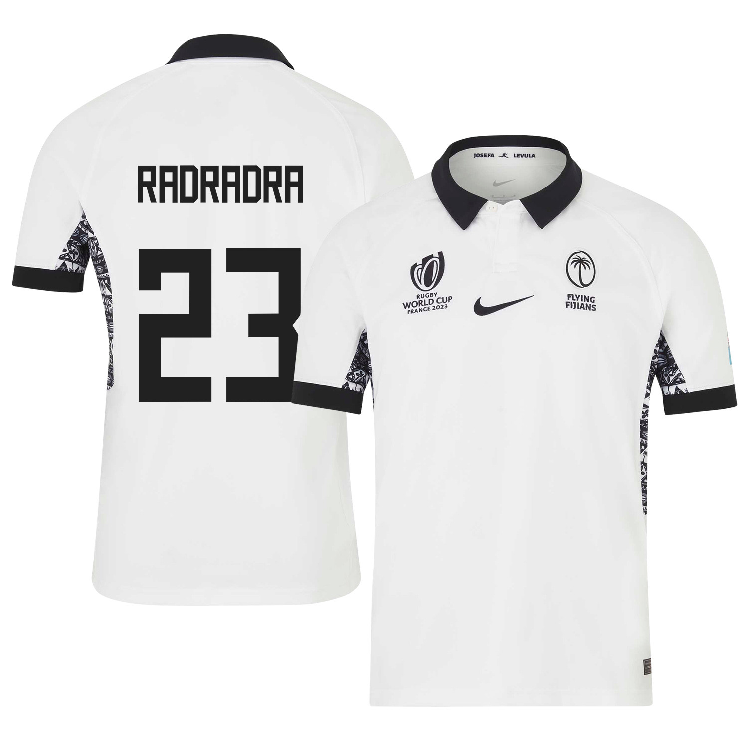 Semi Radradra 23 Fiji 2023 Rb World Cup Home Stadium Jersey – White, Men