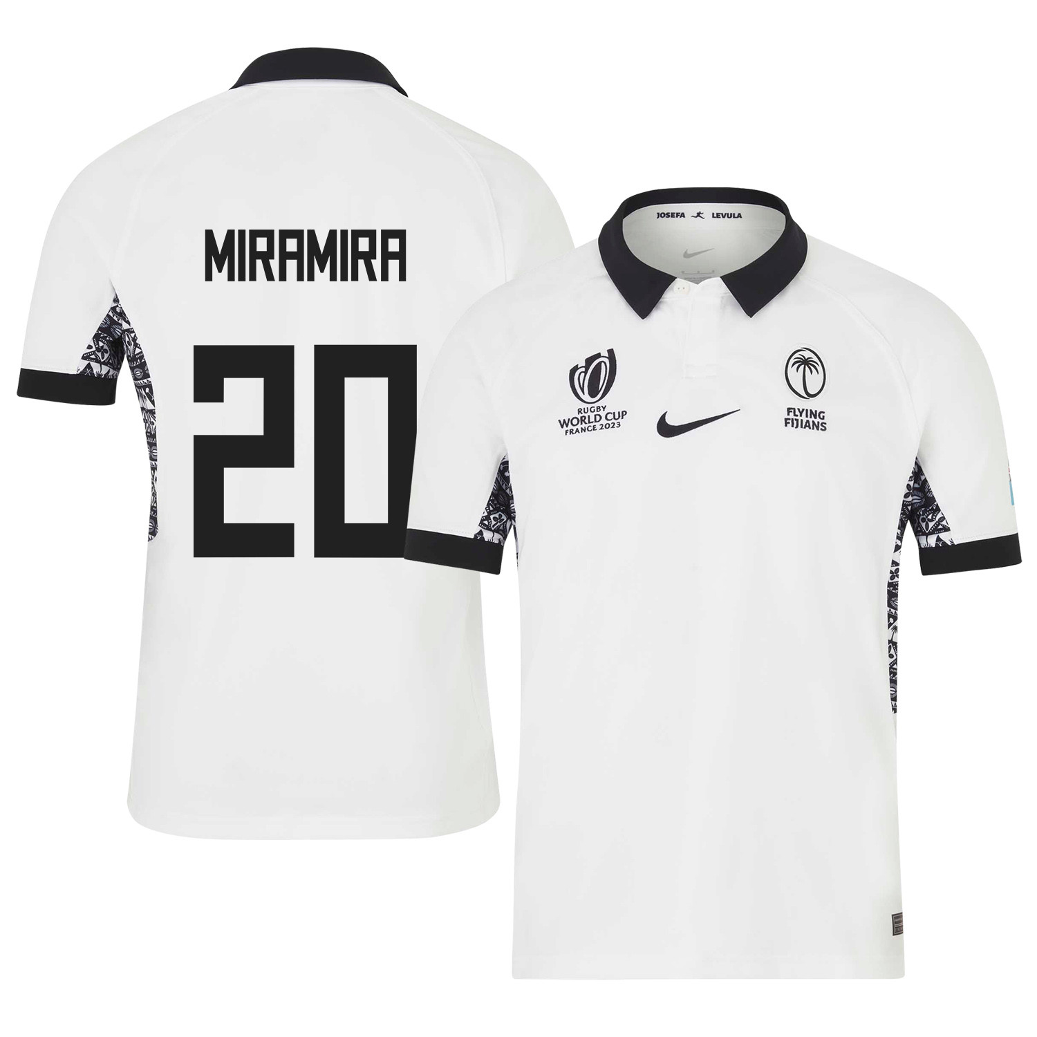 Vilive Miramira 20 Fiji 2023 Rb World Cup Home Stadium Jersey – White, Men
