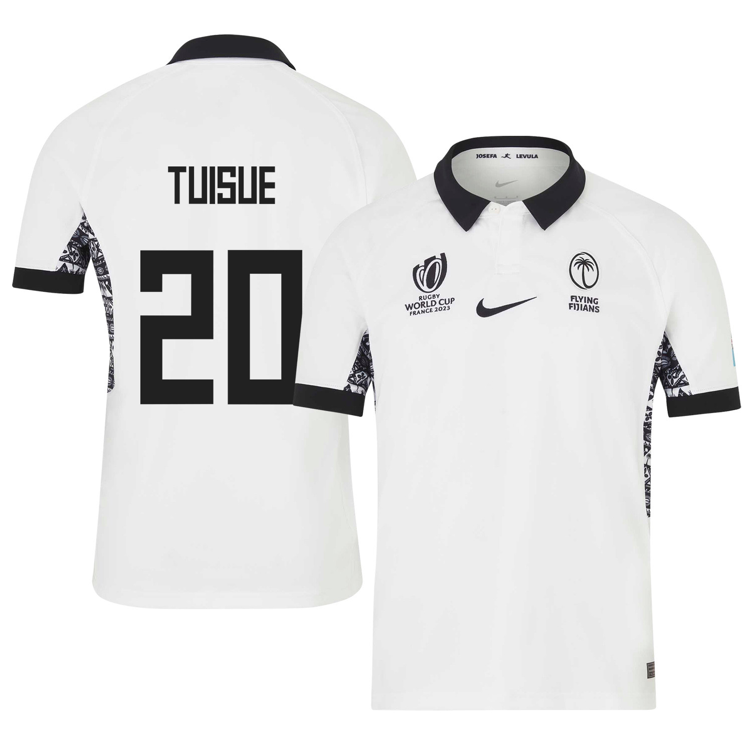 Albert Tuisue 20 Fiji 2023 Rb World Cup Home Stadium Jersey – White, Men
