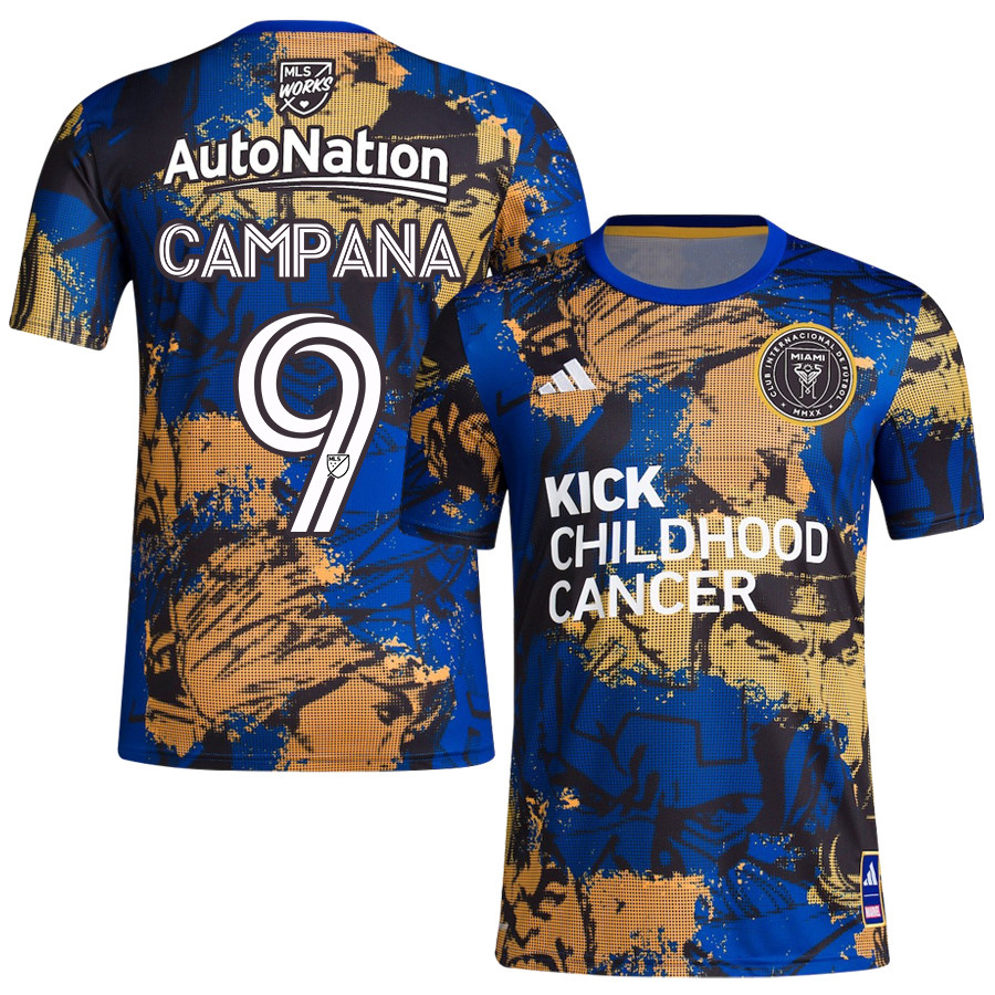 Leonardo Campana 9 Inter Miami 2023 Kick Childhood Cancer Pre-Match Top Men Jersey