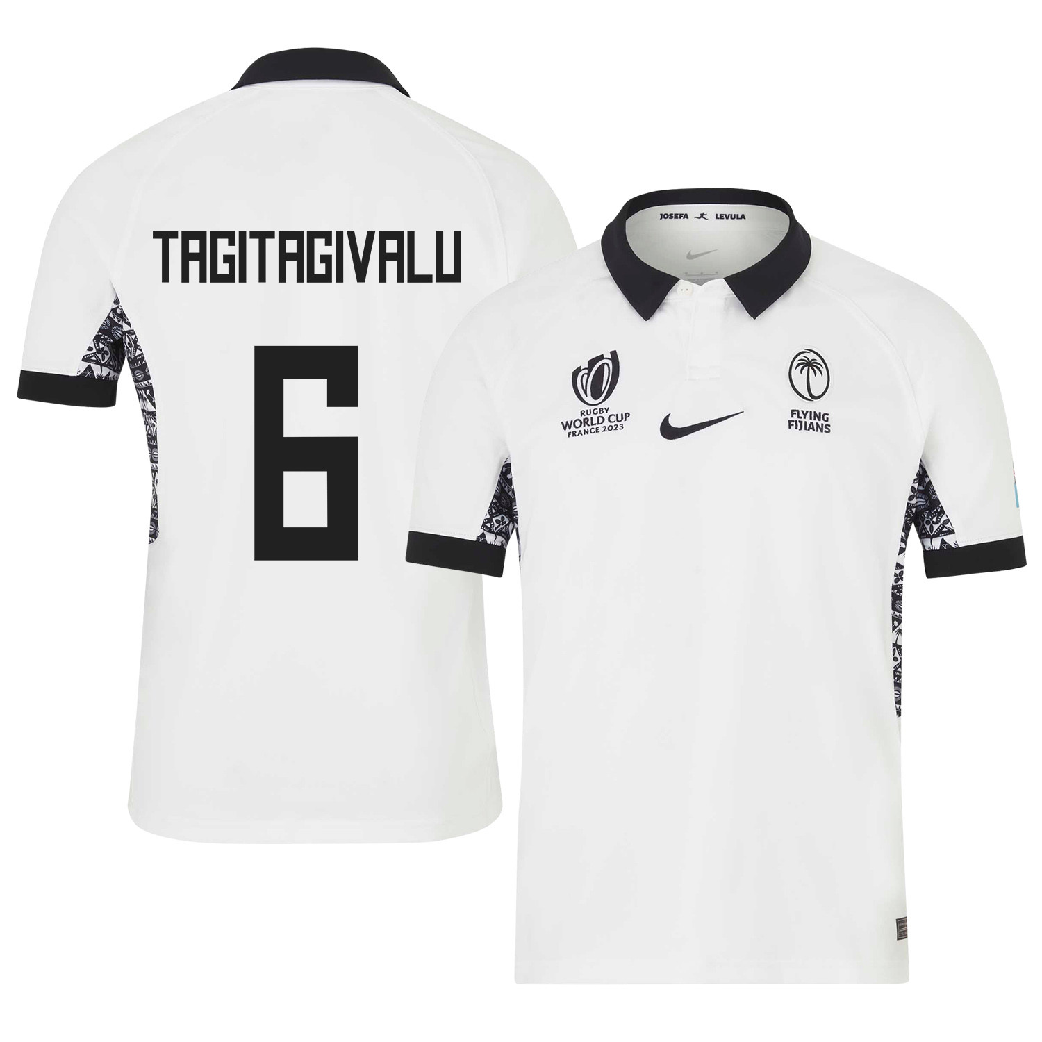 Lekima Tagitagivalu 6 Fiji 2023 Rb World Cup Home Stadium Jersey – White, Men