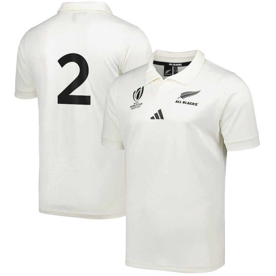Codie Taylor 2 New Zealand All Blacks Rb World Cup 2023 Away Jersey – Men, White