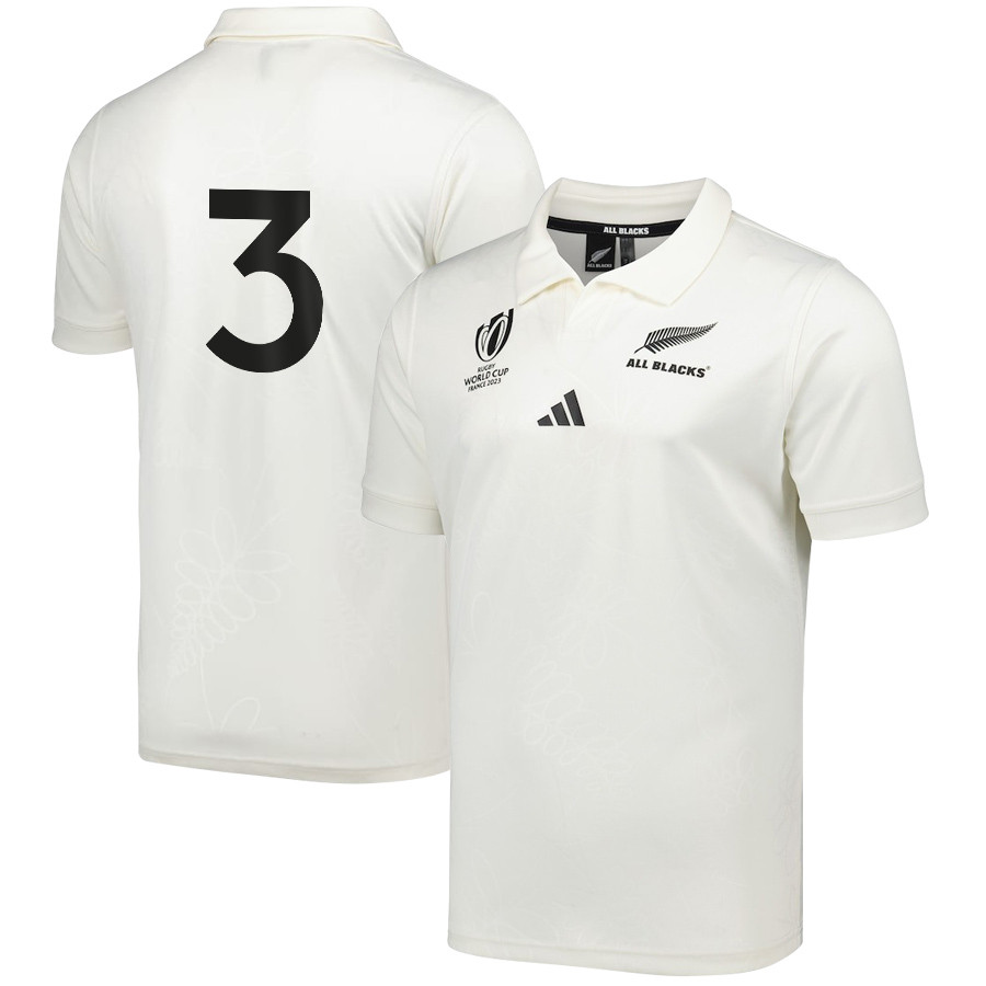 Nepo Laulala 3 New Zealand All Blacks Rb World Cup 2023 Away Jersey – Men, White