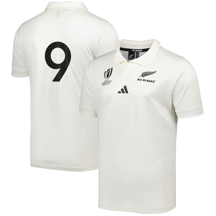 Cam Roigard 9 New Zealand All Blacks Rb World Cup 2023 Away Jersey – Men, White