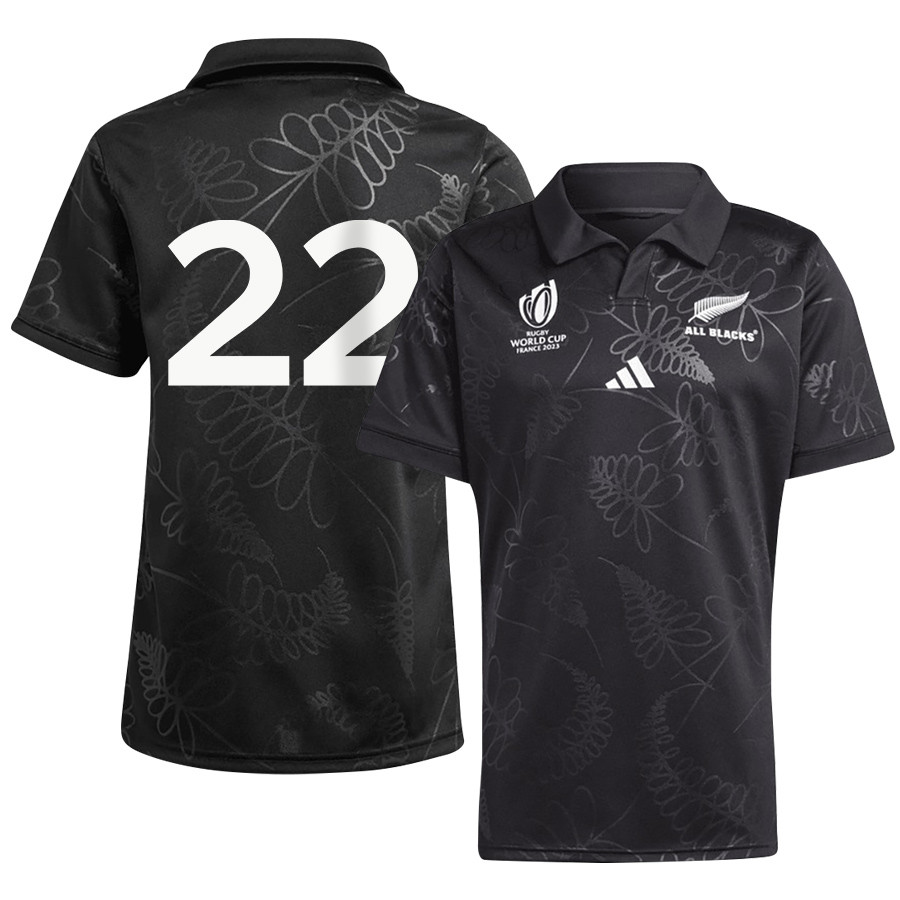 Richie Mo'unga 22 New Zealand All Blacks Rb World Cup 2023 Home Jersey – Men, Black
