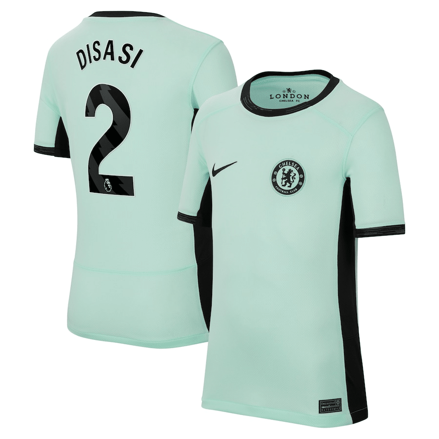 Axel Disasi 2 Chelsea 2023/24 Third Stadium YOUTH Jersey
