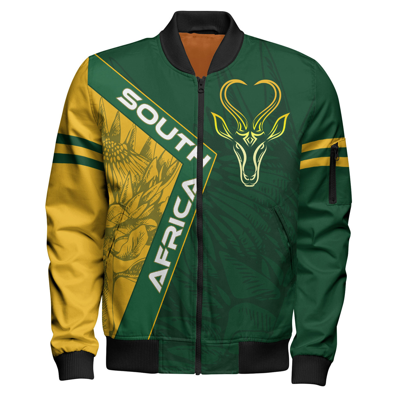 SA Rb World Cup 2023 Springboks Unisex Bomber Jacket – Green
