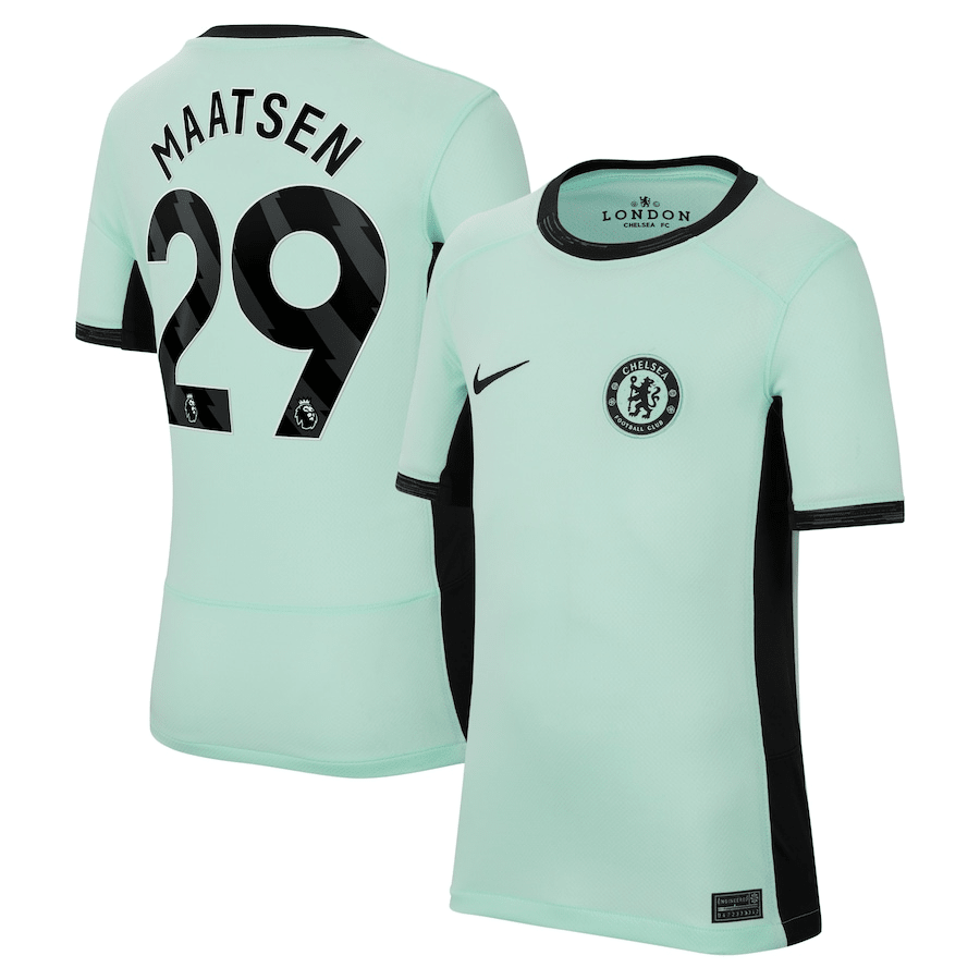 Ian Maatsen 29 Chelsea 2023/24 Third Stadium YOUTH Jersey