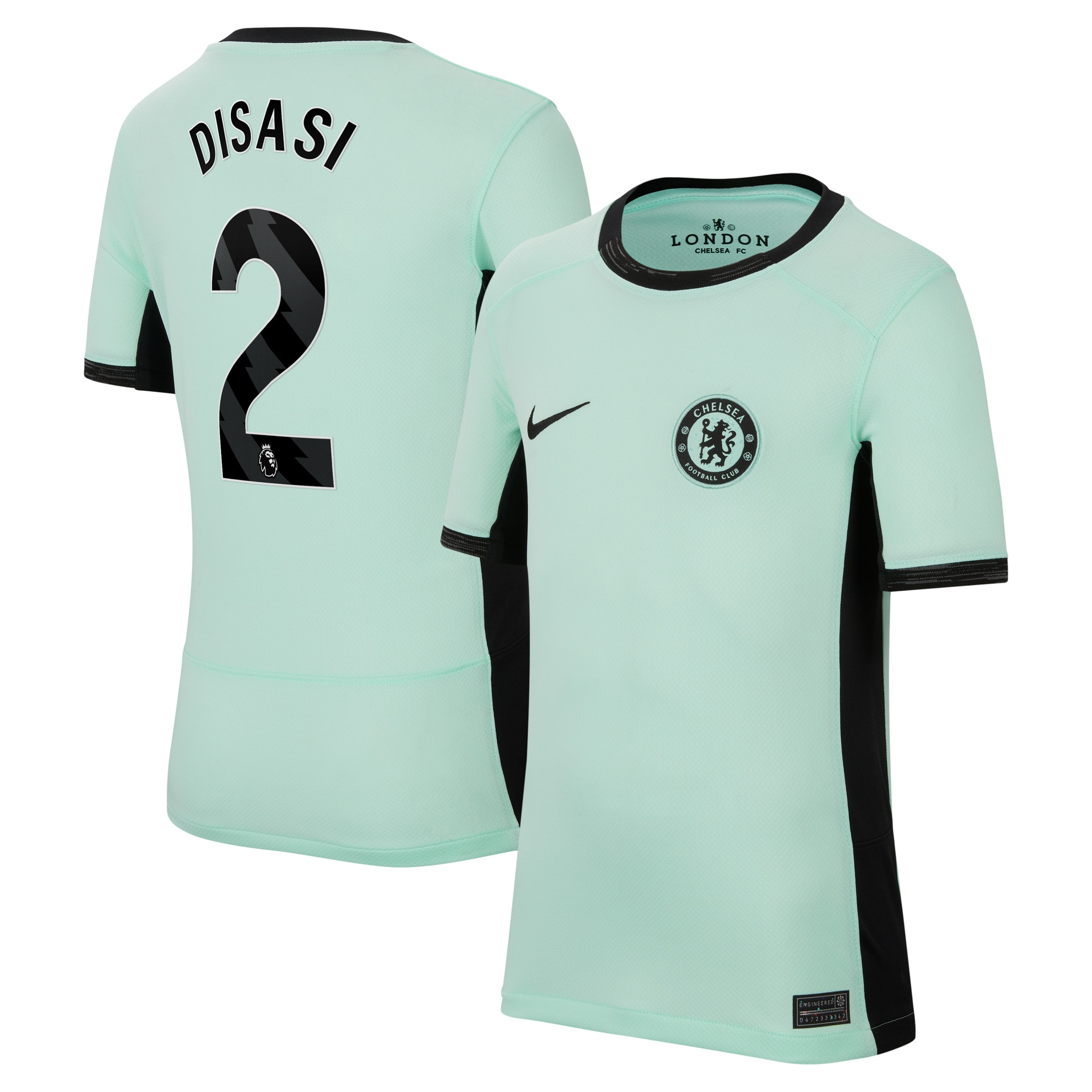 Axel Disasi 2 Chelsea 2023/24 Third Stadium YOUTH Jersey
