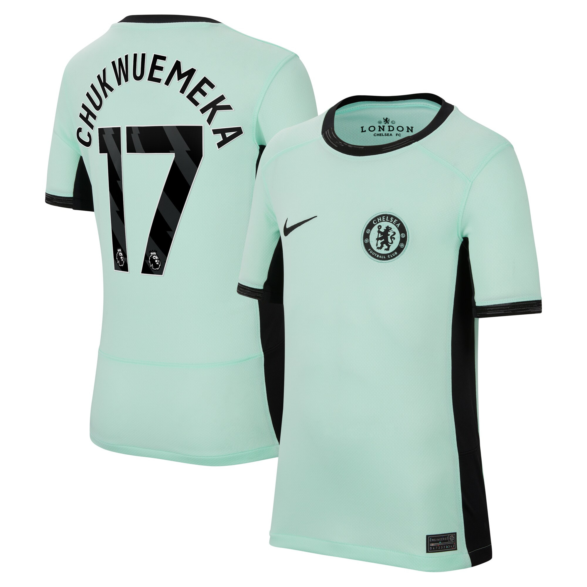 Carney Chukwuemeka 17 Chelsea 2023/24 Third Stadium YOUTH Jersey