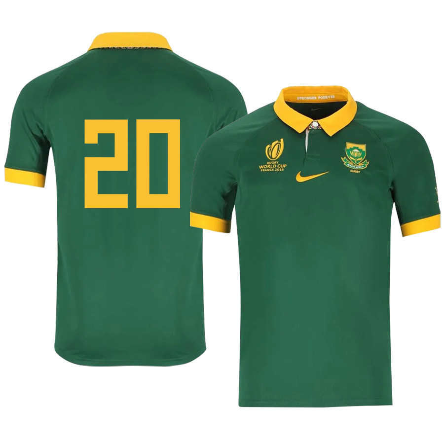 Rg Snyman 20 SA Rb World Cup 2023 Stadium Home Jersey – Men Green