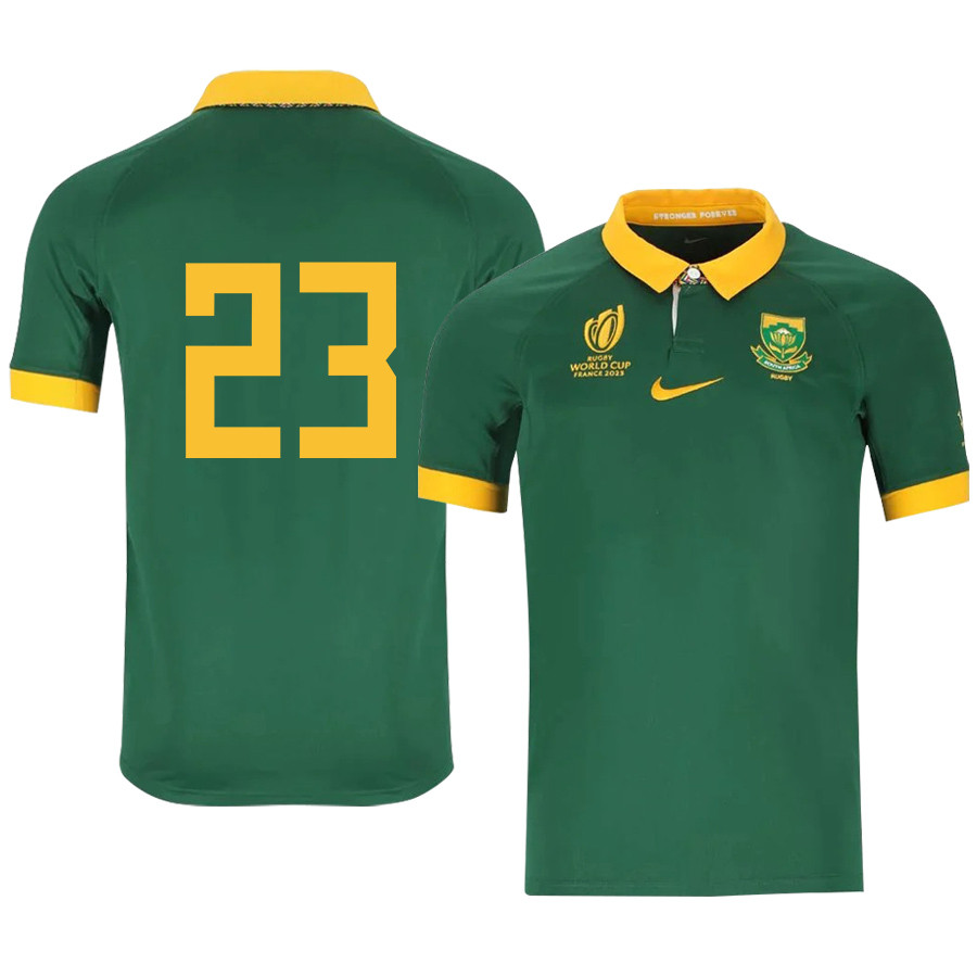 Cobus Reinach 23 SA Rb World Cup 2023 Stadium Home Jersey – Men Green