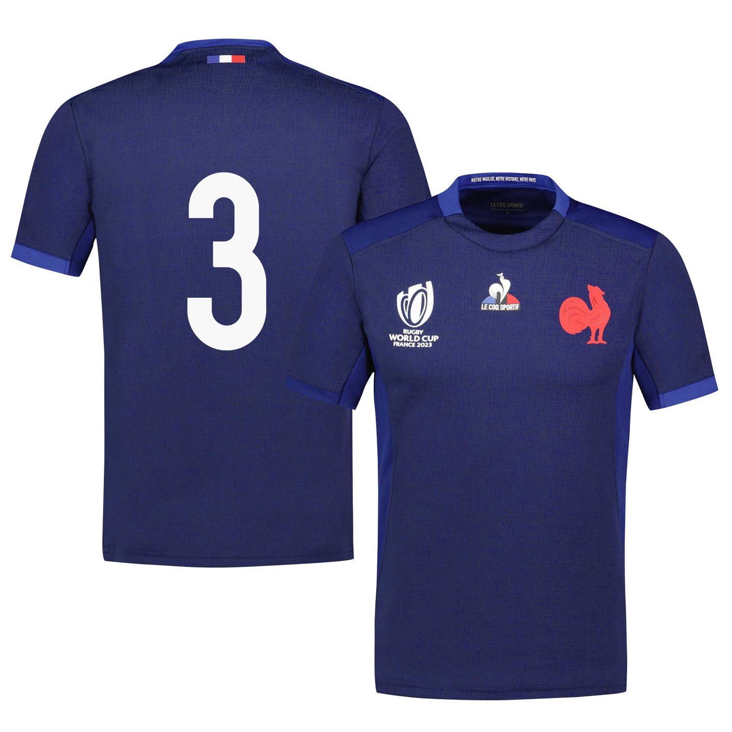 Thomas Laclayat 3 France Rb World Cup 2023 Home Jersey – Navy, Men