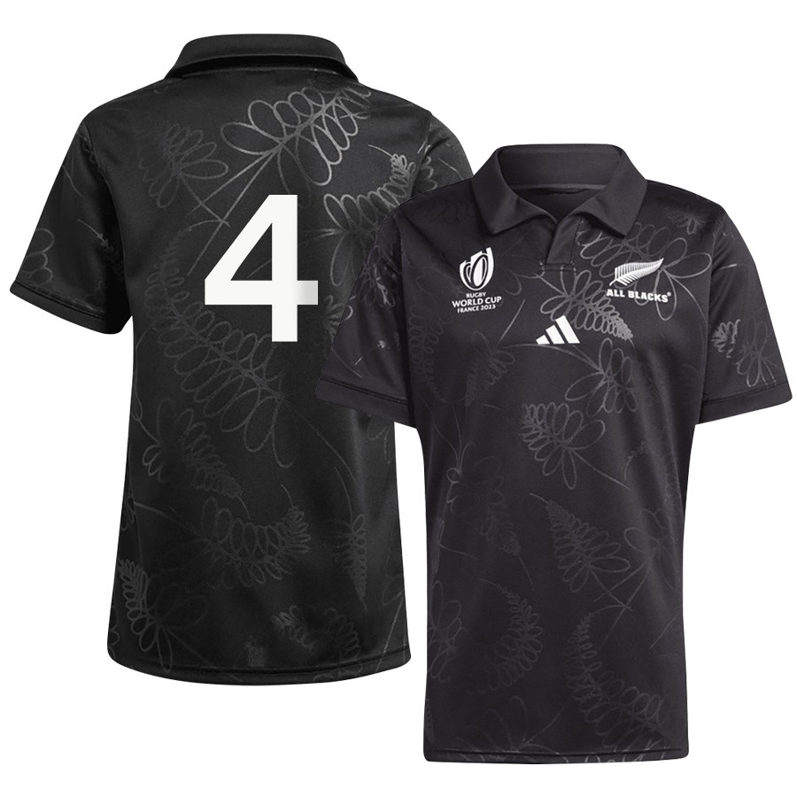 Brodie Retallick 4 New Zealand All Blacks Rb World Cup 2023 Home Jersey – Men, Black