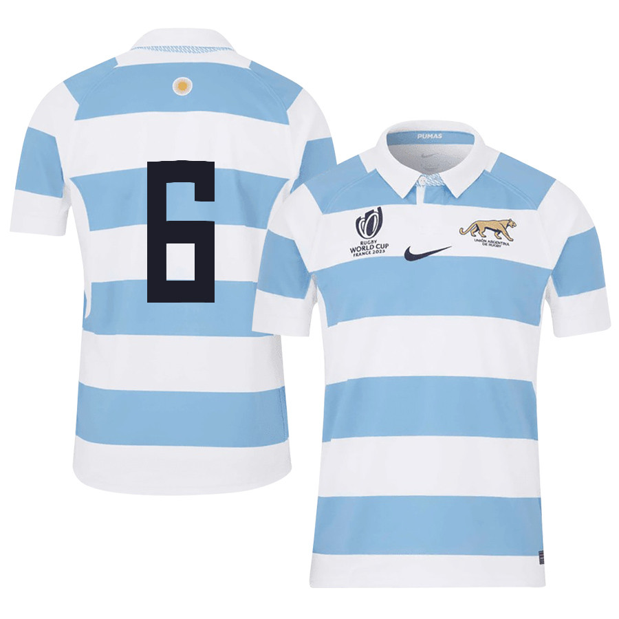 Pablo Matera 6 Argentina Rb World Cup 2023 Stadium Home Jersey – Men White