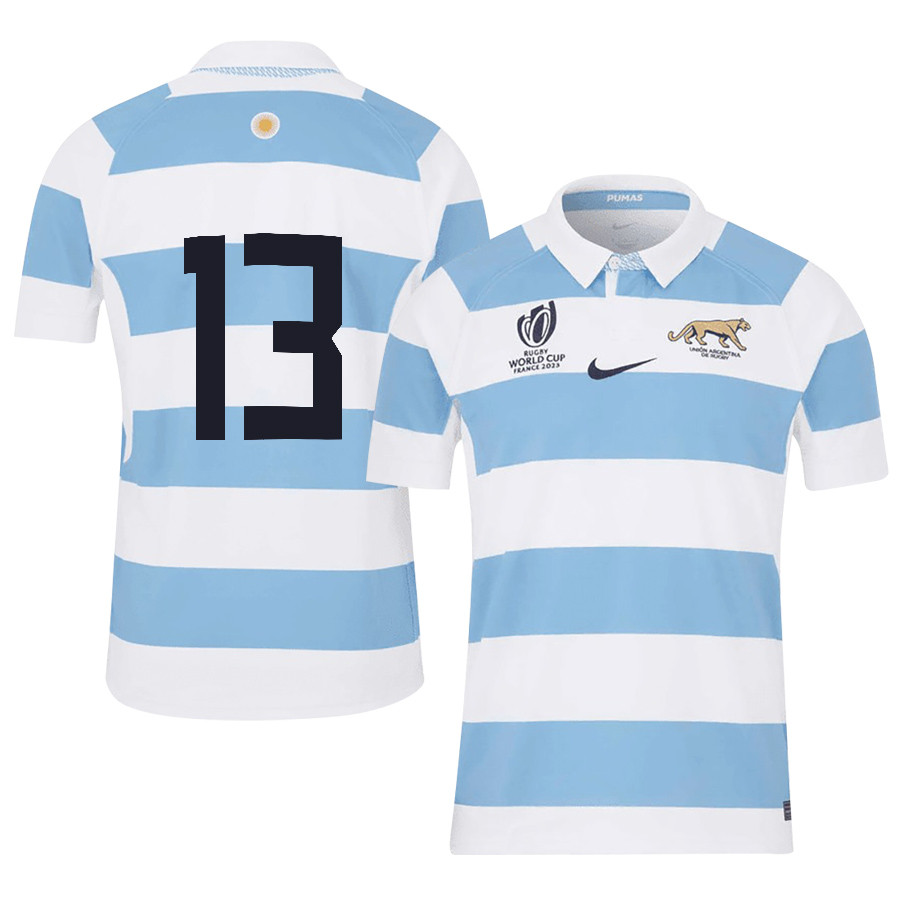 Matas Moroni 13 Argentina Rb World Cup 2023 Stadium Home Jersey – Men White