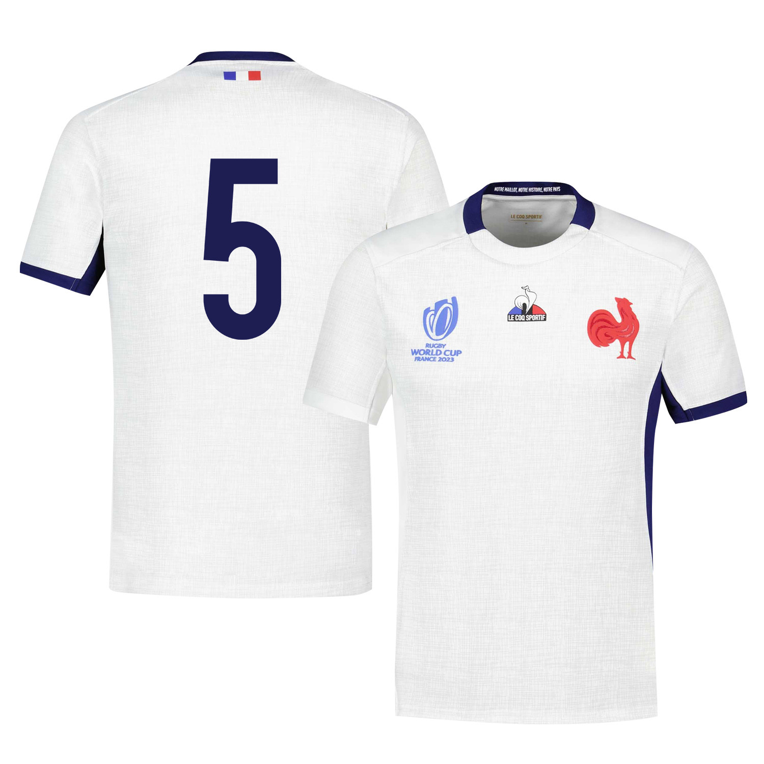 Paul Willemse 5 France Rb World Cup 2023 Away Jersey – White, Men