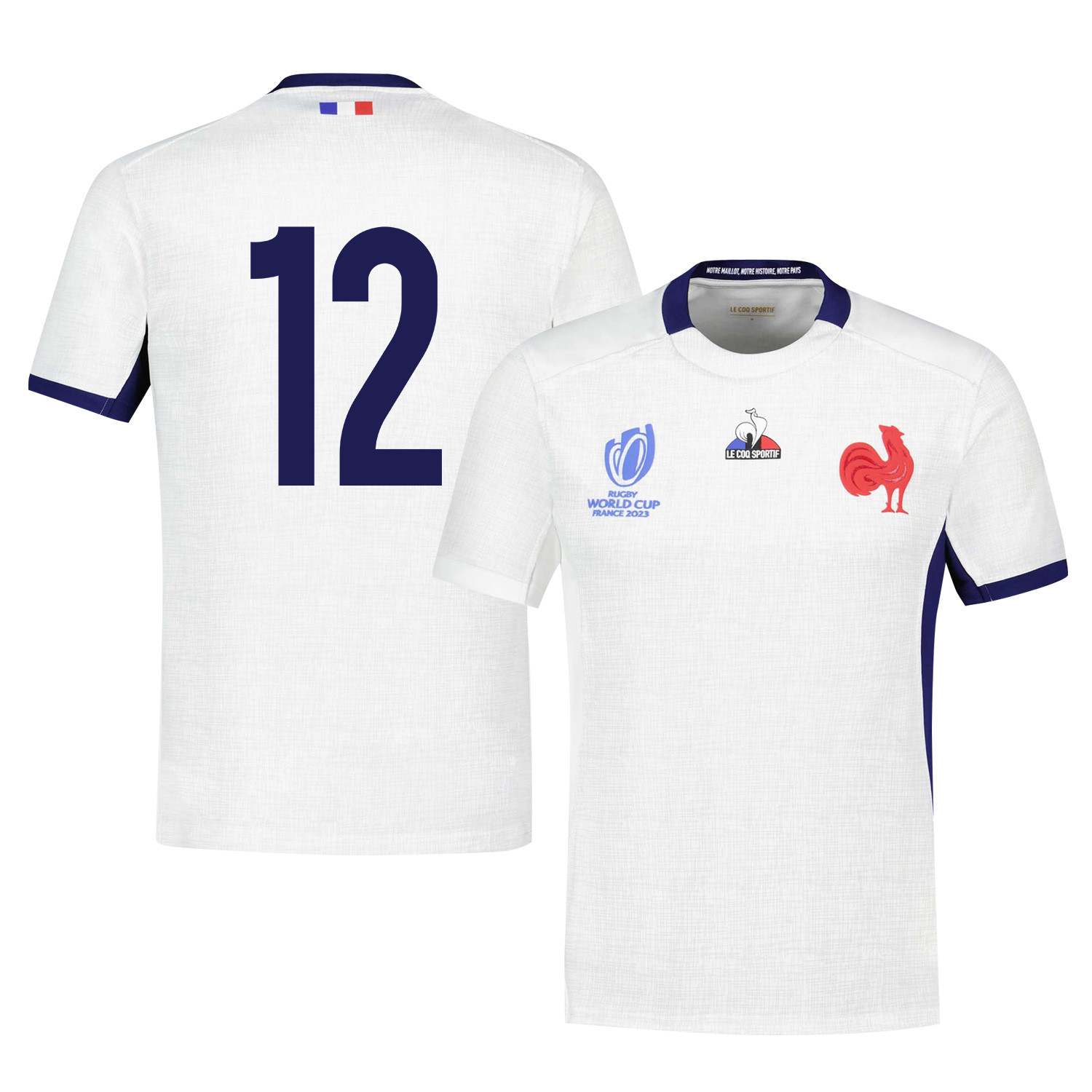 Yoram Moefana 12 France Rb World Cup 2023 Away Jersey – White, Men