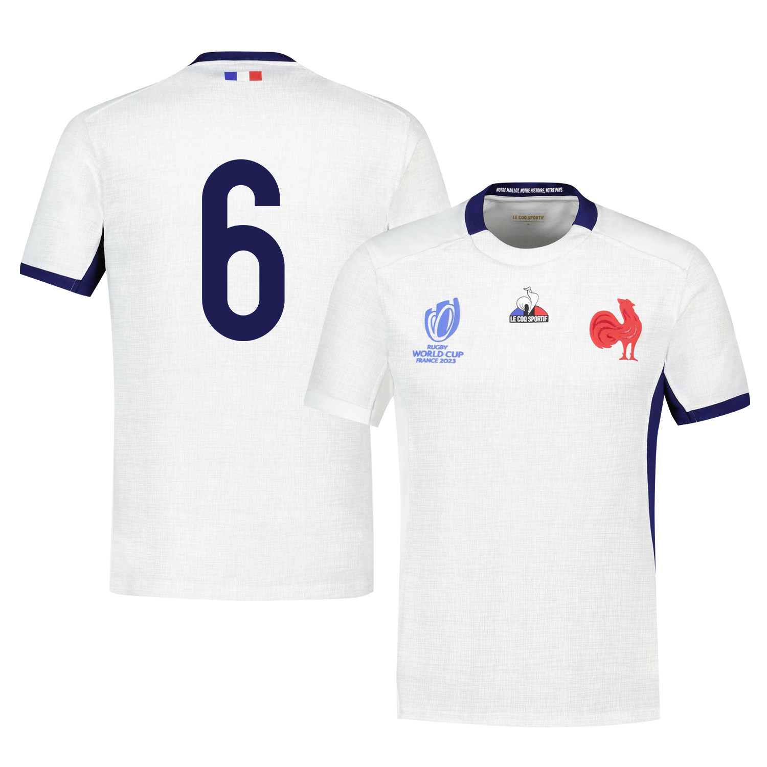 Paul Boudehent 6 France Rb World Cup 2023 Away Jersey – White, Men