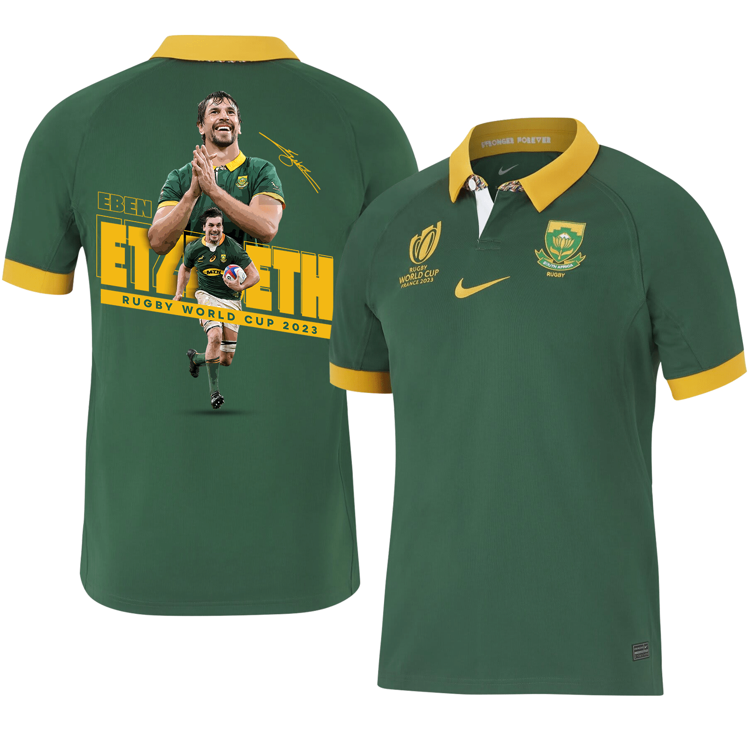 Eben Etzebeth Signed SA Rb World Cup 2023 Stadium Home Jersey – Men Green V1
