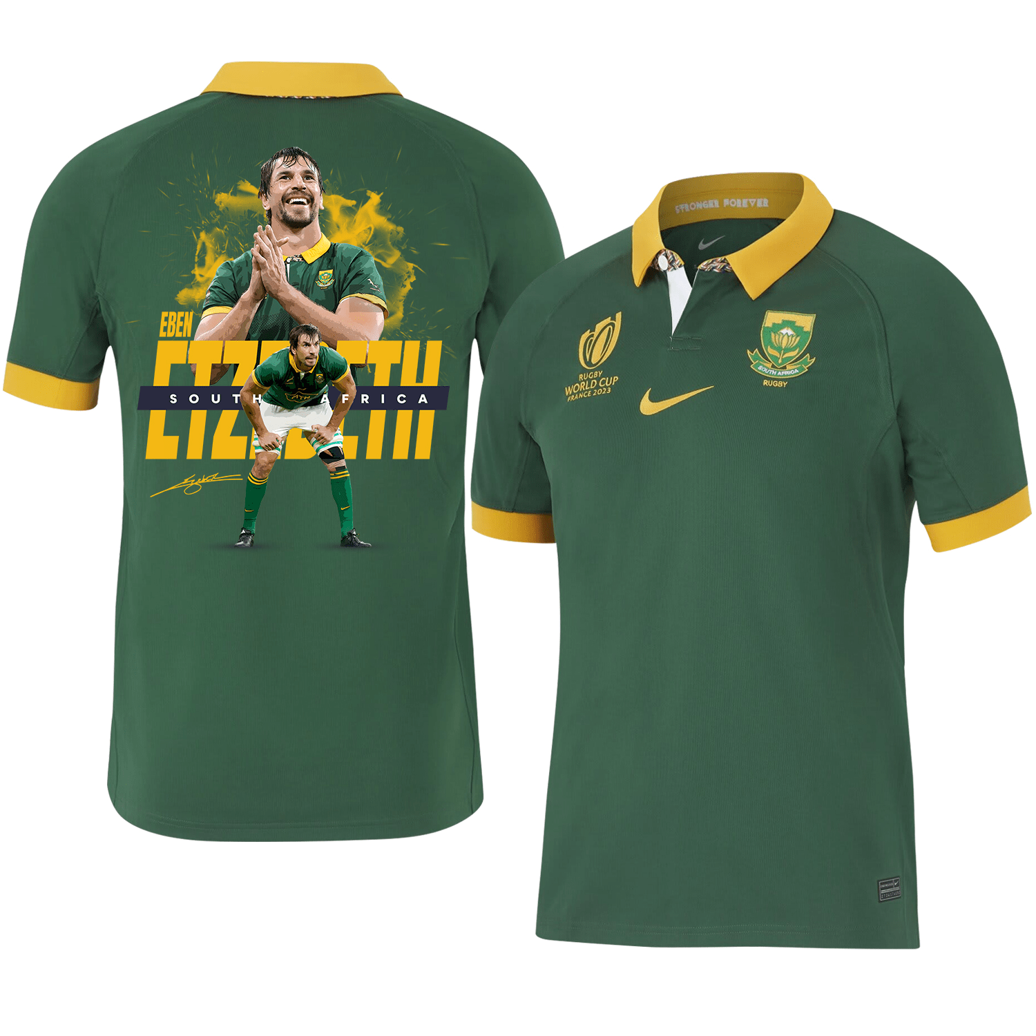 Eben Etzebeth Signed SA Rb World Cup 2023 Stadium Home Jersey – Men Green V3
