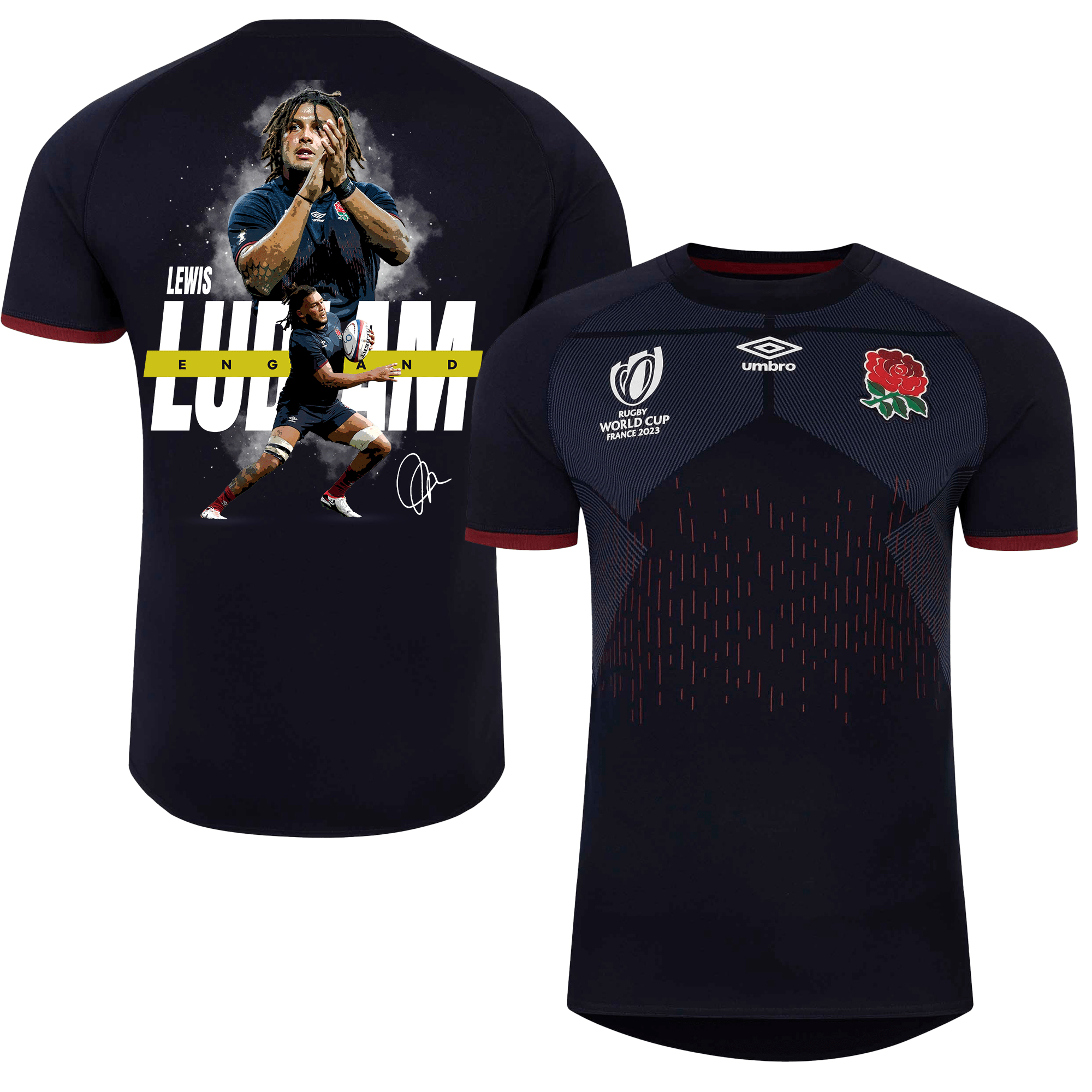 Lewis Ludlam Signed England Rb World Cup 2023 Away Men Jersey – Navy