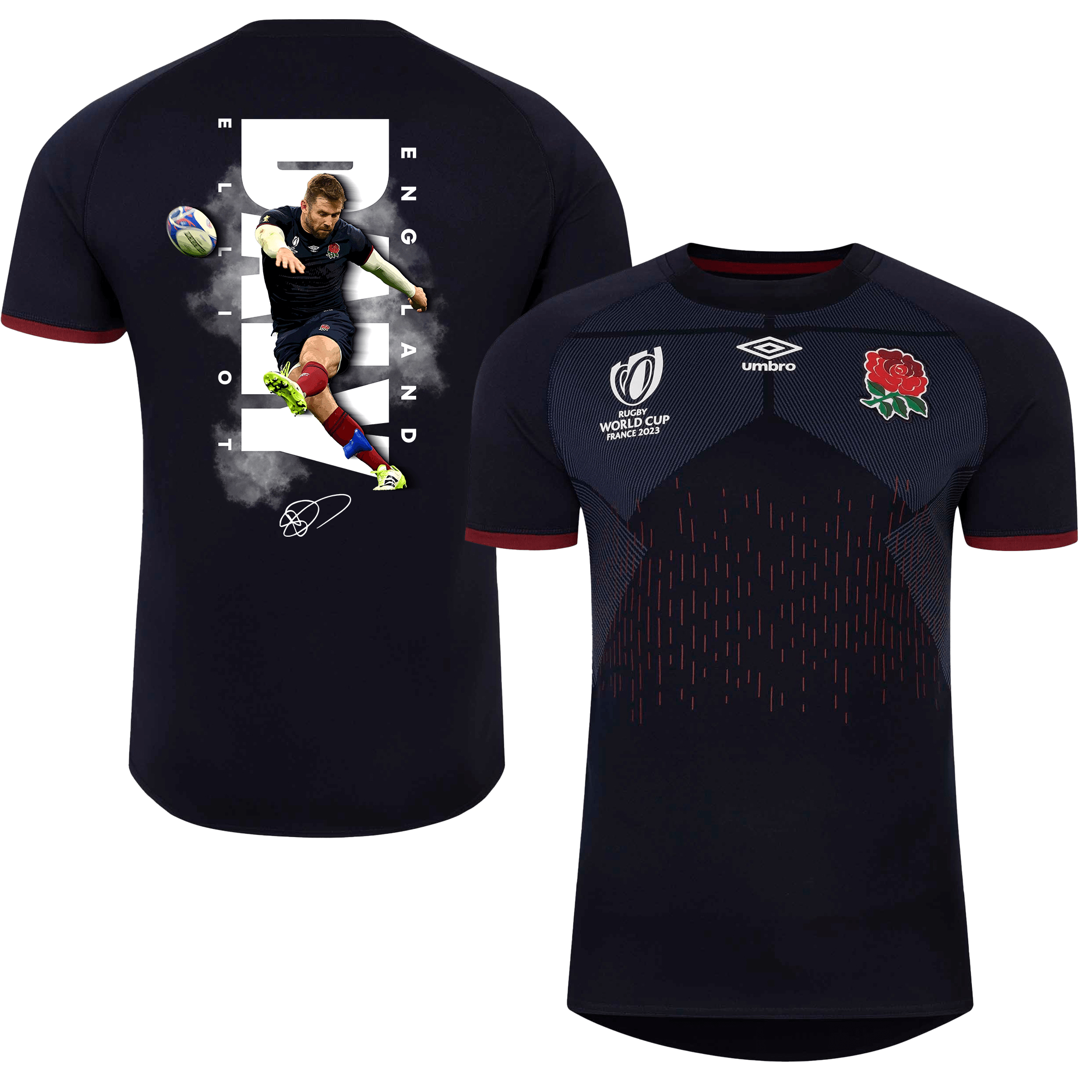 Elliot Daly Signed England Rb World Cup 2023 Away Men Jersey – Navy