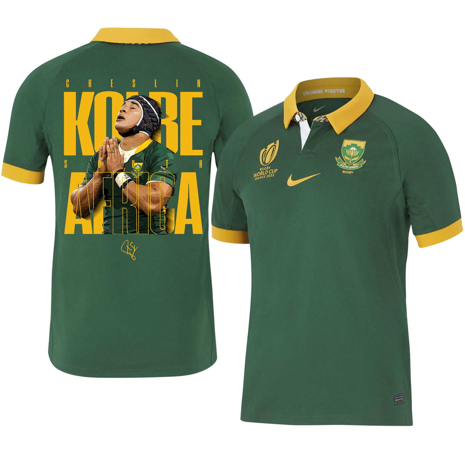 Cheslin Kolbe Signed SA Rb World Cup 2023 Stadium Home Jersey – Men Green V2