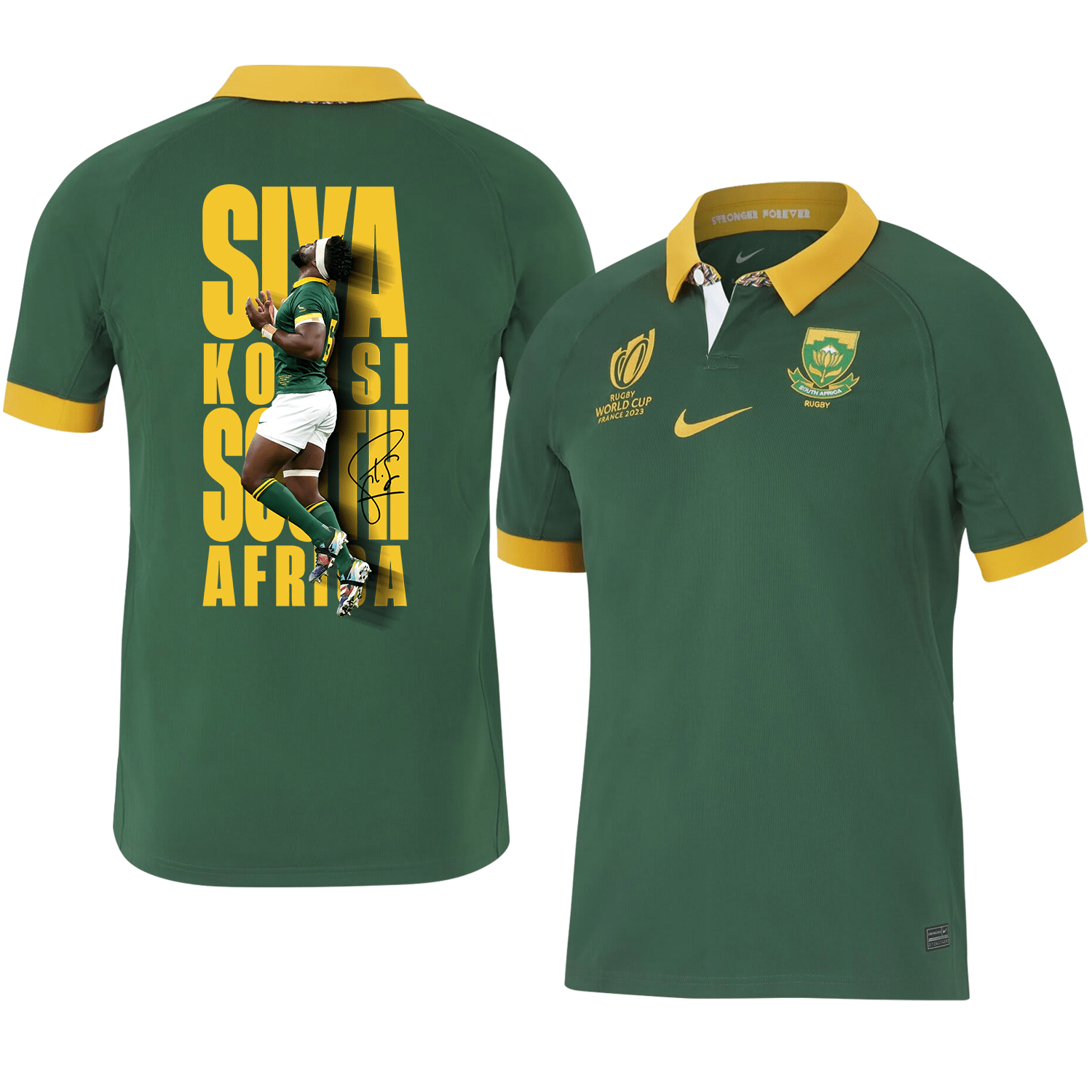 Siya Kolisi Signed SA Rb World Cup 2023 Stadium Home Jersey – Men Green V1