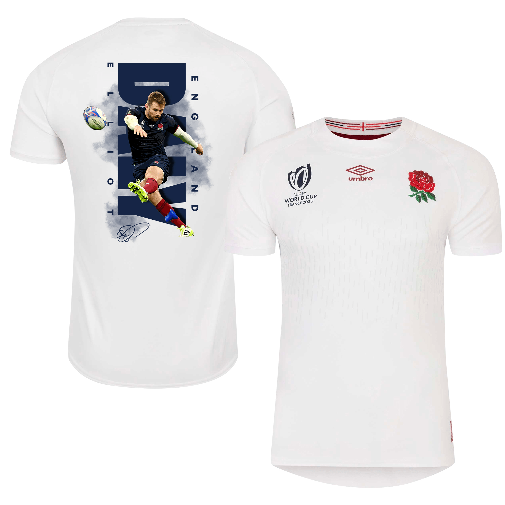 Elliot Daly Signed England Rb World Cup 2023 Home Men Jersey – White