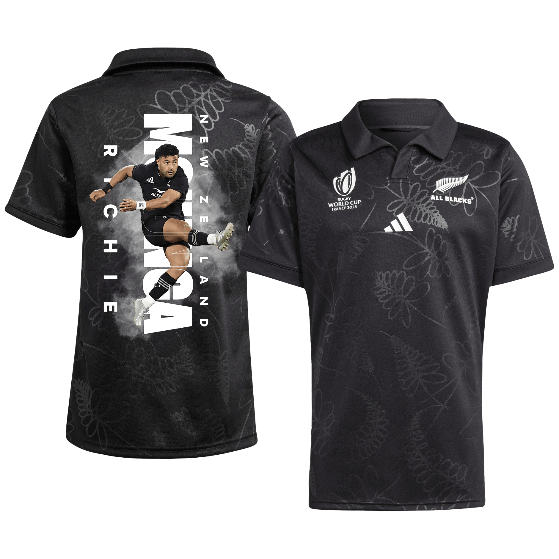 Richie Mo'unga Signed New Zealand All Blacks Rb World Cup 2023 Home Jersey – Men Black