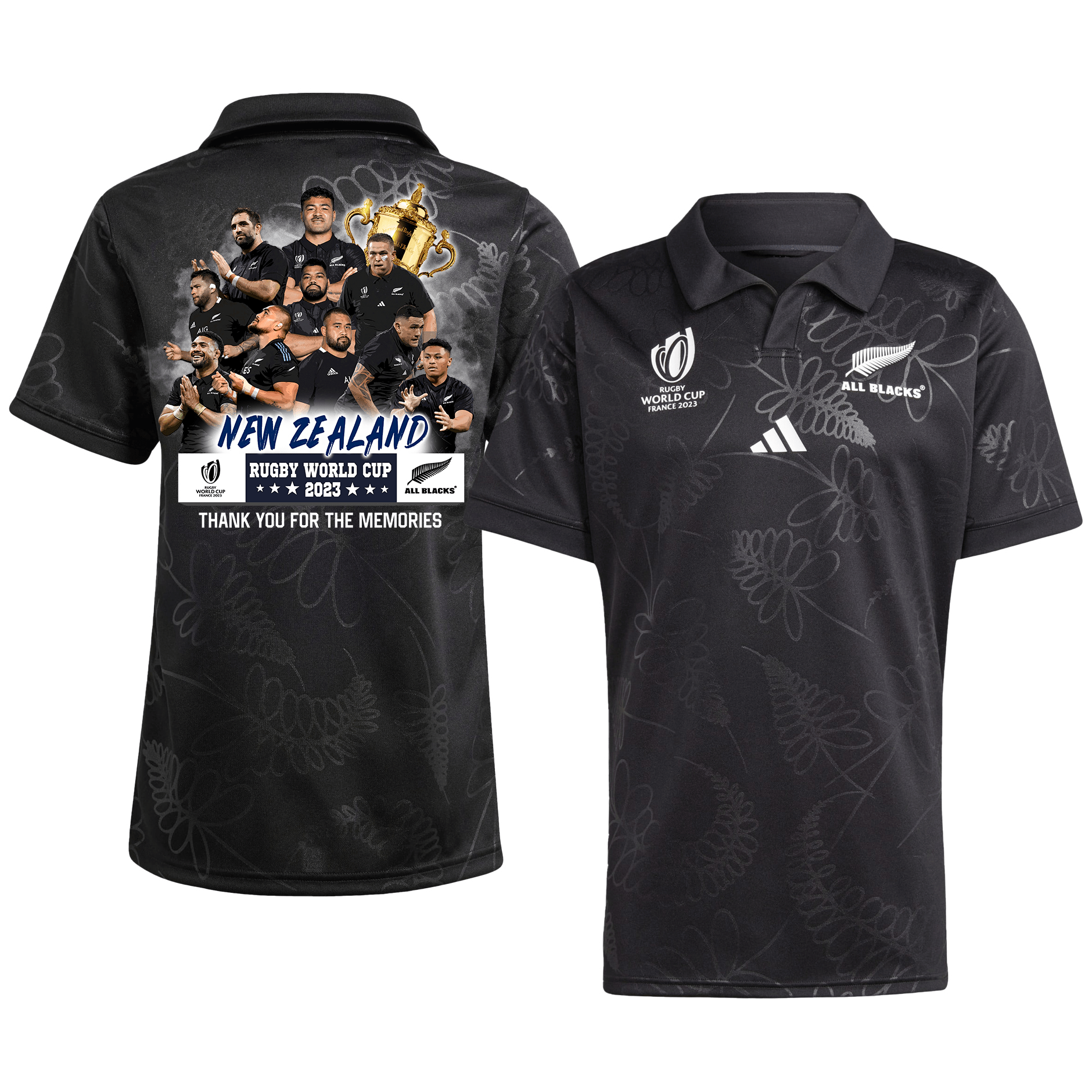 New Zealand All Blacks Thank You For The Memories Rb World Cup 2023 Home Jersey – Men Black