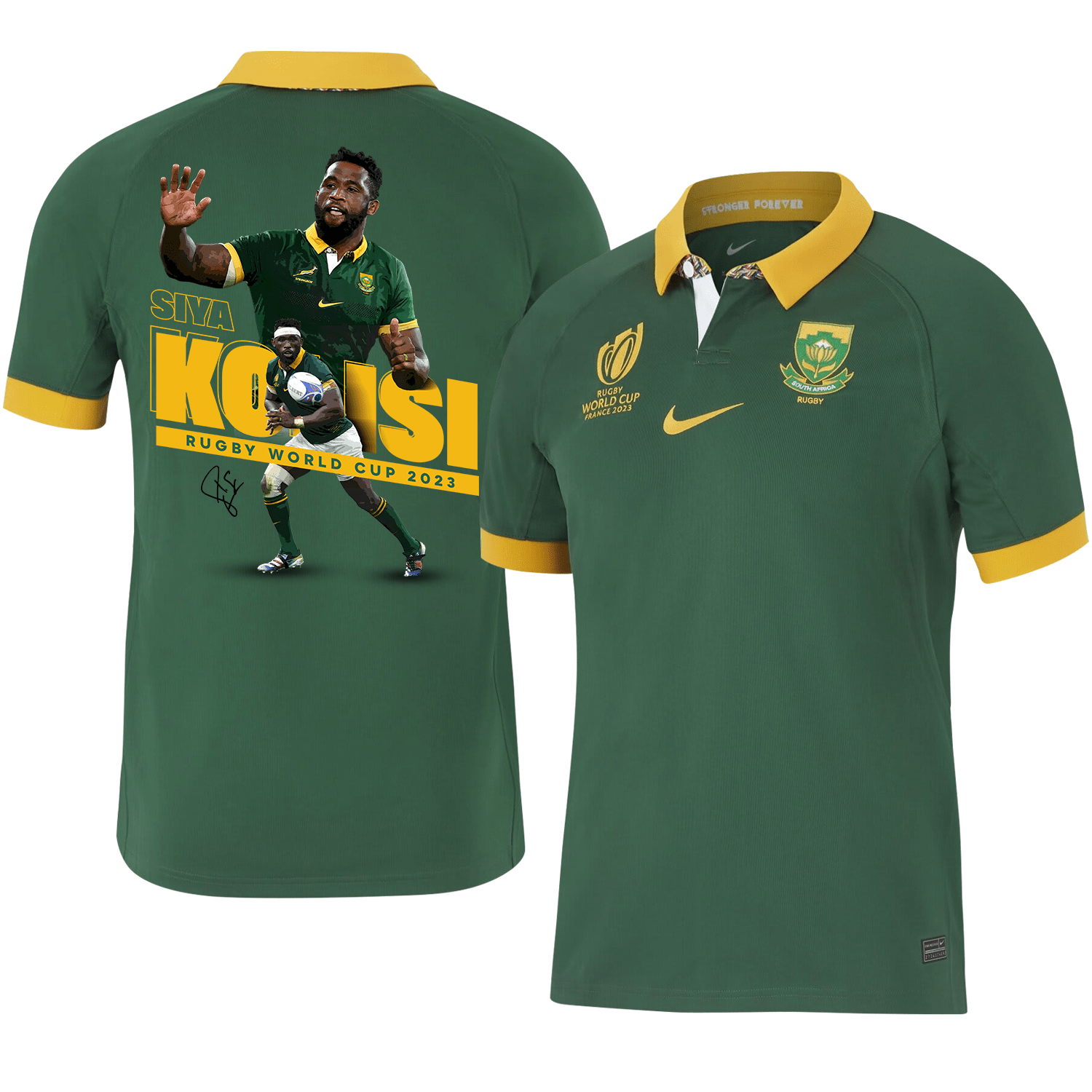 Siya Kolisi Signed SA Rb World Cup 2023 Stadium Home Jersey – Men Green V2