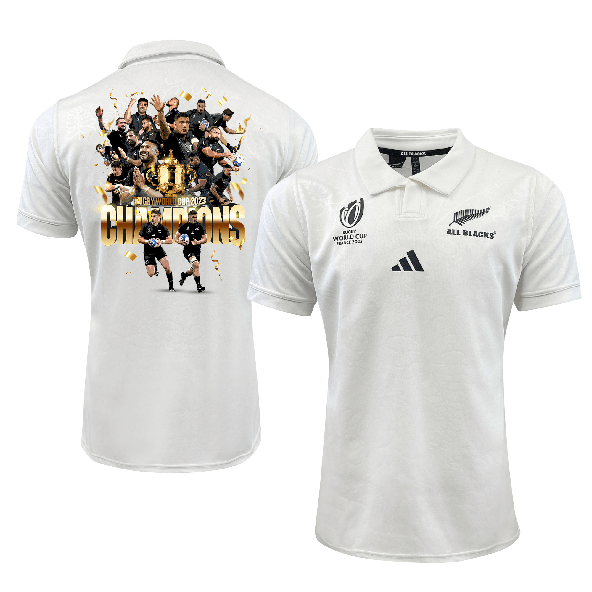 New Zealand All Blacks Rb World Cup 2023 We Are Champions Away Jersey – Men White V3