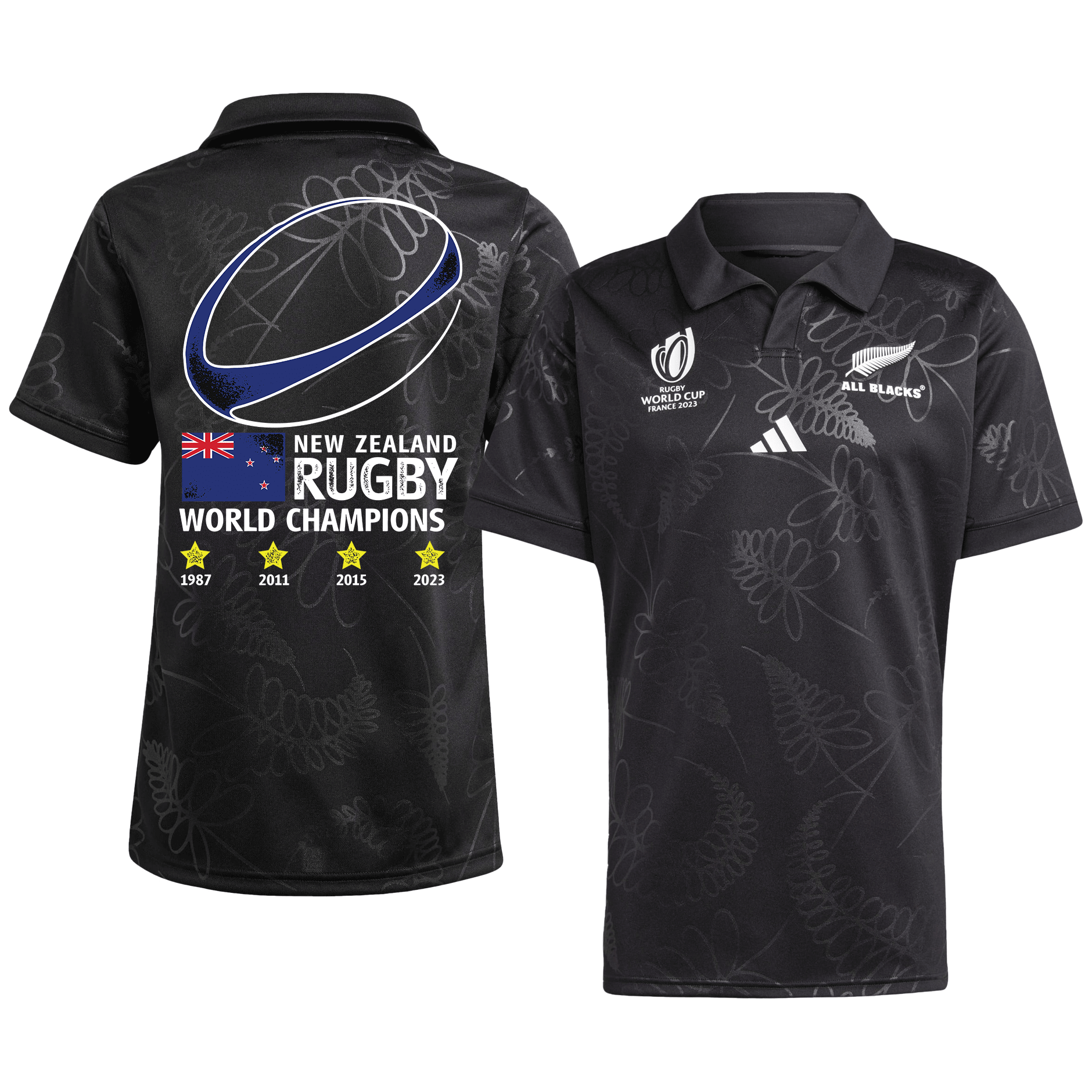 New Zealand All Blacks Rb World Cup 2023 Champion Home Jersey – Men Black