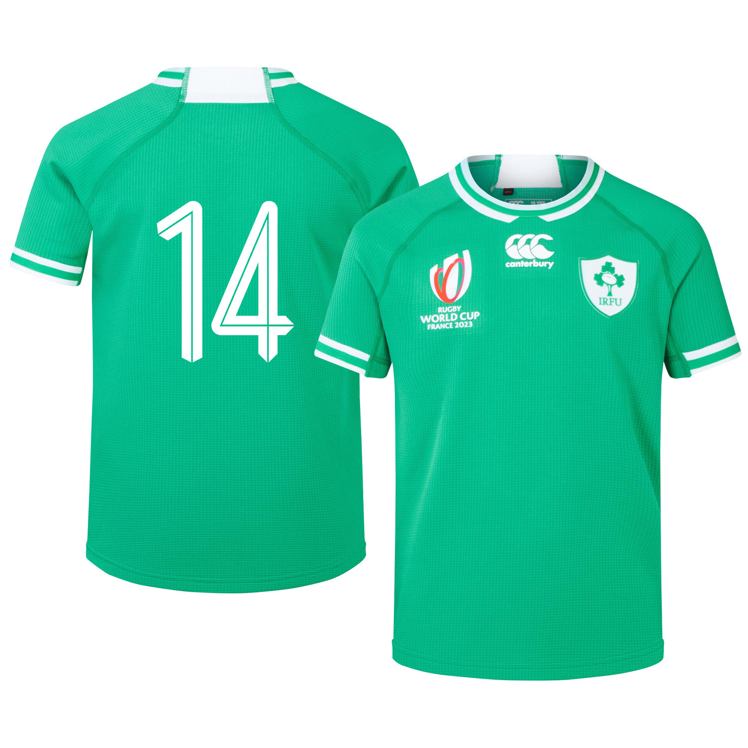 Mack Hansen 14 Ireland Rb World Cup 2023 Home Jersey – Green, Men