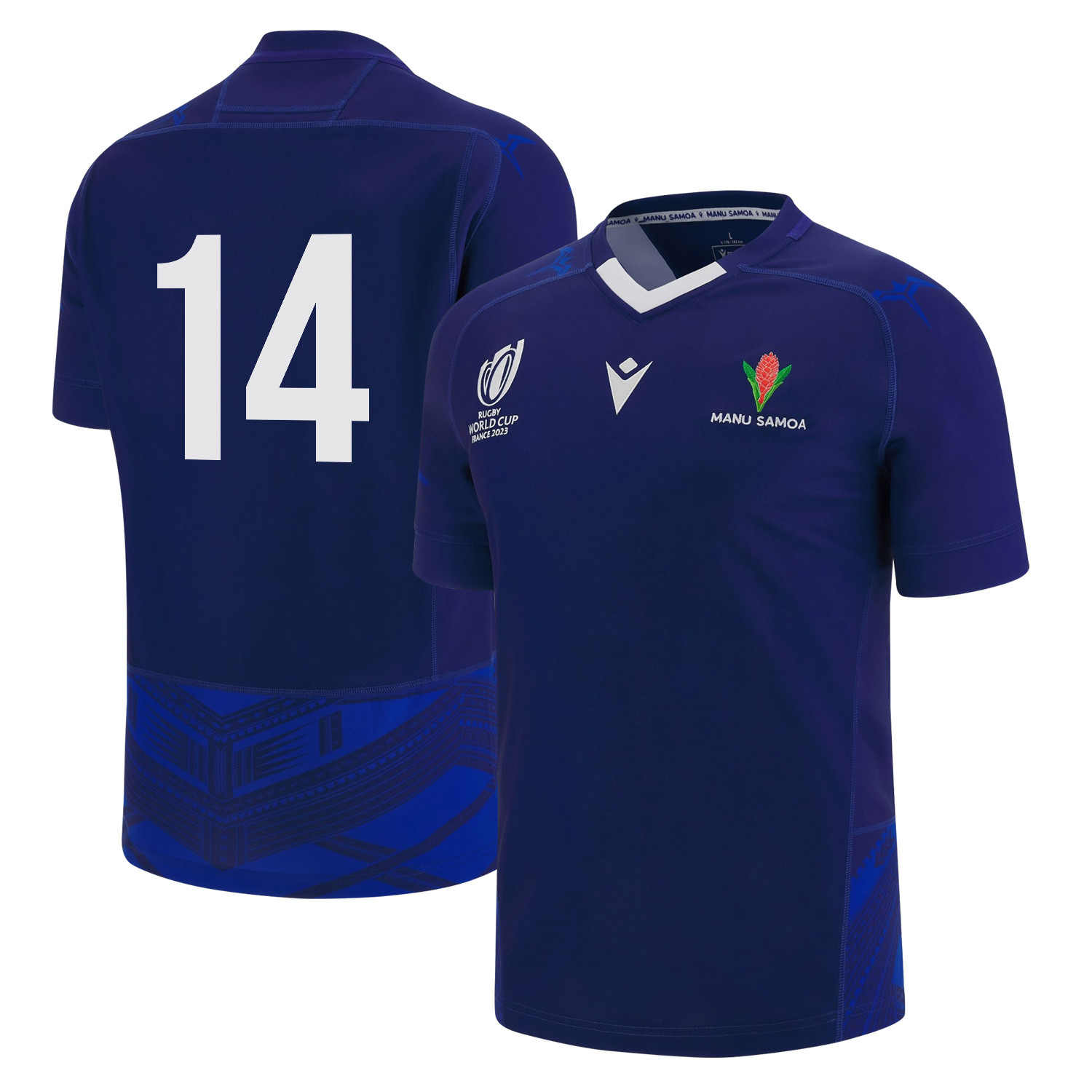 Nigel Ah Wong 14 Samoa Rb World Cup 2023 Home Jersey – Blue, Men