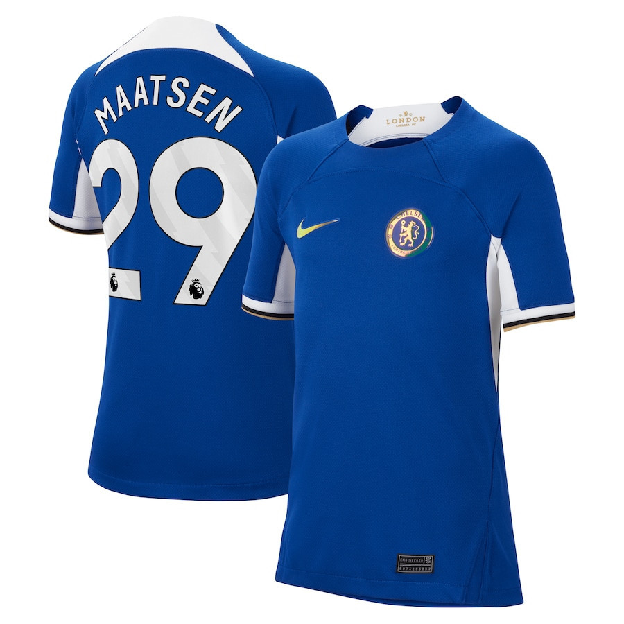 Ian Maatsen 29 Chelsea 2023/24 Home YOUTH Jersey – Blue