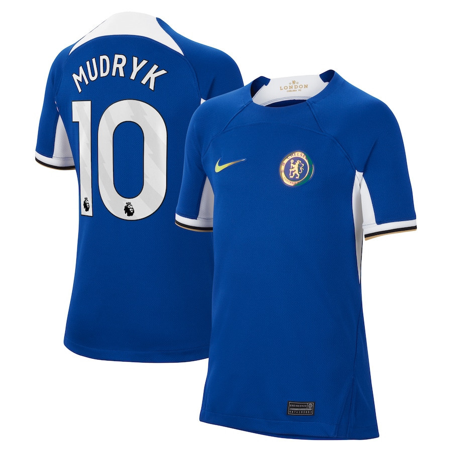 Mykhailo Mudryk 10 Chelsea 2023/24 Home YOUTH Jersey – Blue