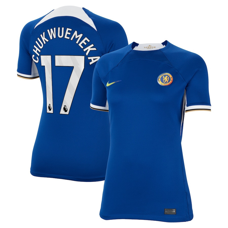 Carney Chukwuemeka 17 Chelsea 2023/24 Home Women Jersey – Blue