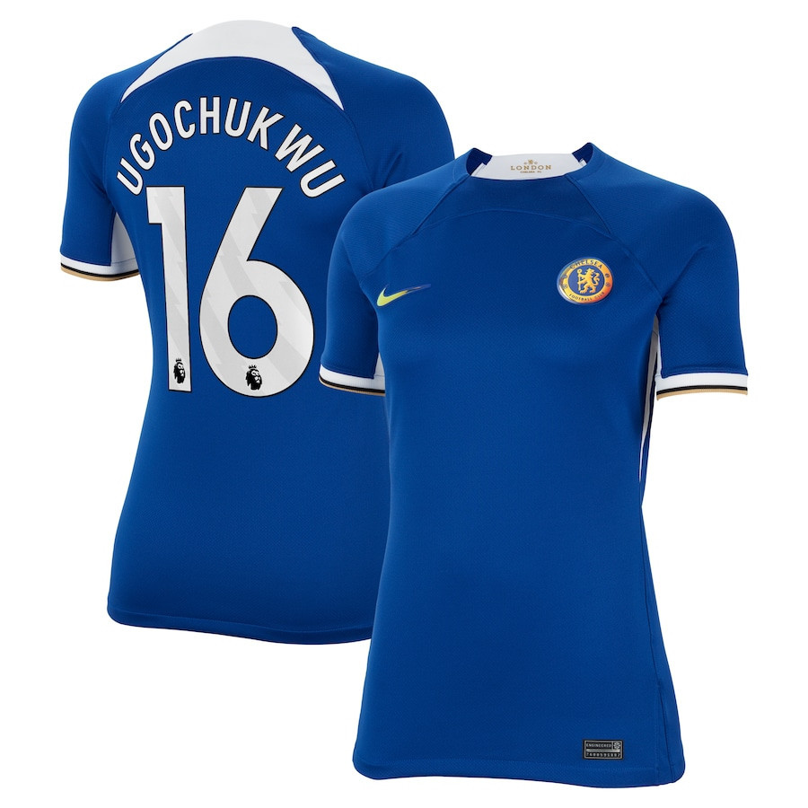 Lesley Ugochukwu 16 Chelsea 2023/24 Home Women Jersey – Blue