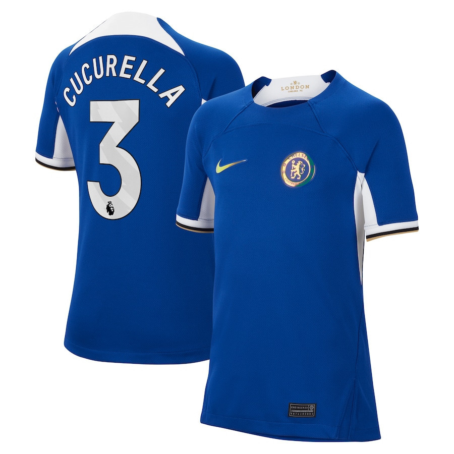 Marc Cucurella 3 Chelsea 2023/24 Home YOUTH Jersey – Blue