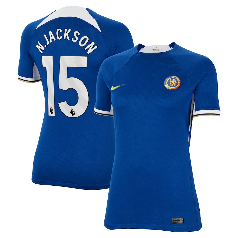 Nicolas Jackson 15 Chelsea 2023/24 Home Women Jersey – Blue