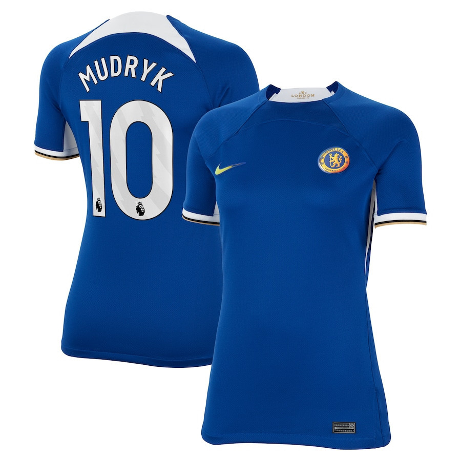 Mykhailo Mudryk 10 Chelsea 2023/24 Home Women Jersey – Blue