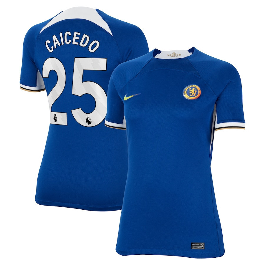 Moiss Caicedo 25 Chelsea 2023/24 Home Women Jersey – Blue