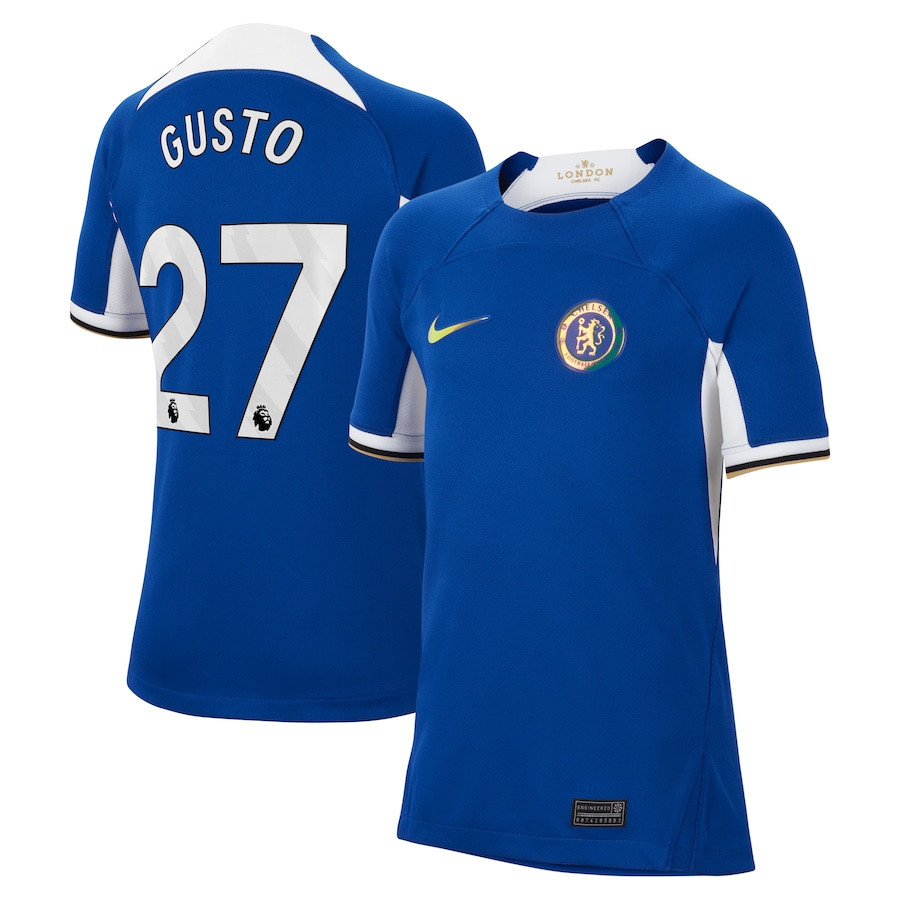 Malo Gusto 27 Chelsea 2023/24 Home YOUTH Jersey – Blue