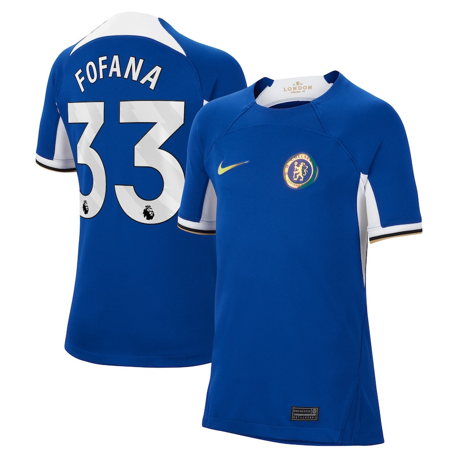 Wesley Fofana 33 Chelsea 2023/24 Home YOUTH Jersey – Blue