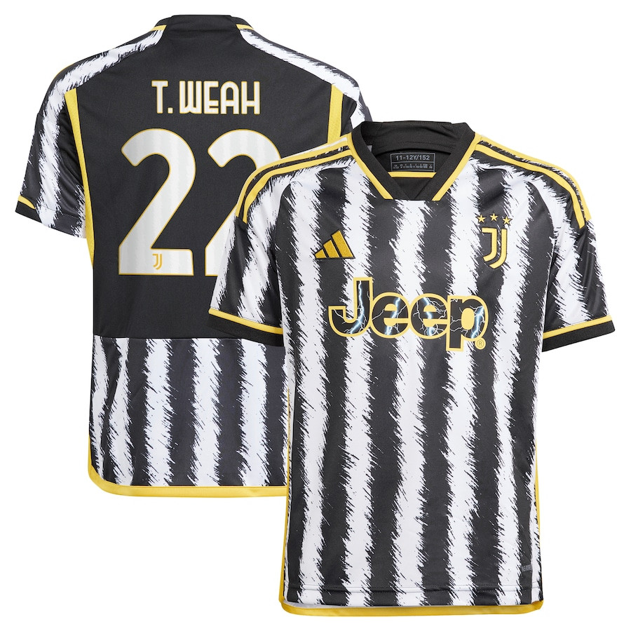 Timothy Weah 22 Juventus 2023/24 Home Youth Jersey – Black