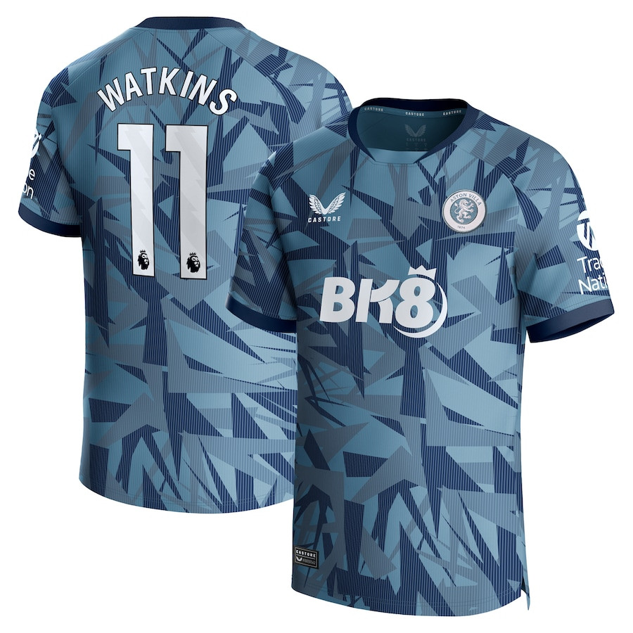 Ollie Watkins 11 Aston Villa 2023/24 Third Men Jersey – Blue